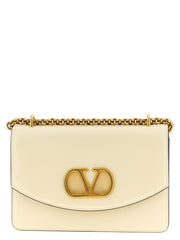 Women's White Calfskin Shoulder Bag