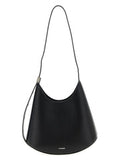 Women's Black Bovine Leather Shoulder Bag