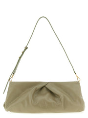 Women's Craquelé Calfskin Clutch Green Leather