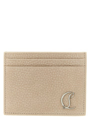 Men's Beige Calfskin Cardholder Accessory