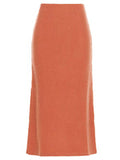 Women's Orange Cashmere Mini Skirt