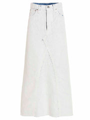 Women's White Cotton Mini Skirt