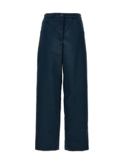 Women's Blue Polyester Cargo Pants