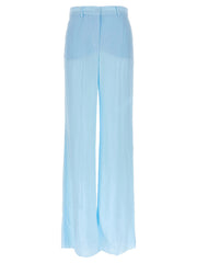 Women's Blue Viscose Casual Pants