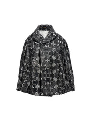 Women's Bicolor Polyethylene Leather Jacket Clothing