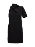 Women's Black Viscose Short Dress