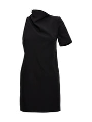 Women's Black Viscose Short Dress