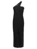 Women's Black Viscose Long Skirt