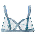 Women's Blue Polyamide Bra Clothing
