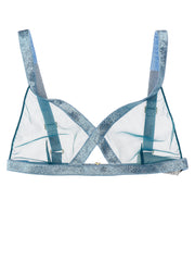 Women's Blue Polyamide Bra Clothing