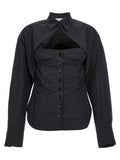 Women's Black Cotton Blouse