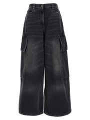Women's Gray Cotton Cargo Shorts