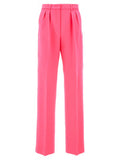 Women's Fuchsia Virgin Wool Casual Pants
