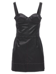 Women's Black Acetate Short Dress