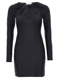 Women's Black Polyamide Short Dress