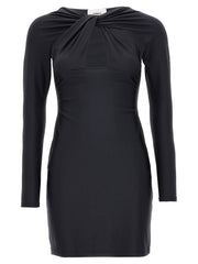 Women's Black Polyamide Short Dress