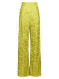 Women's Bicolor Polyamide Flared Pants
