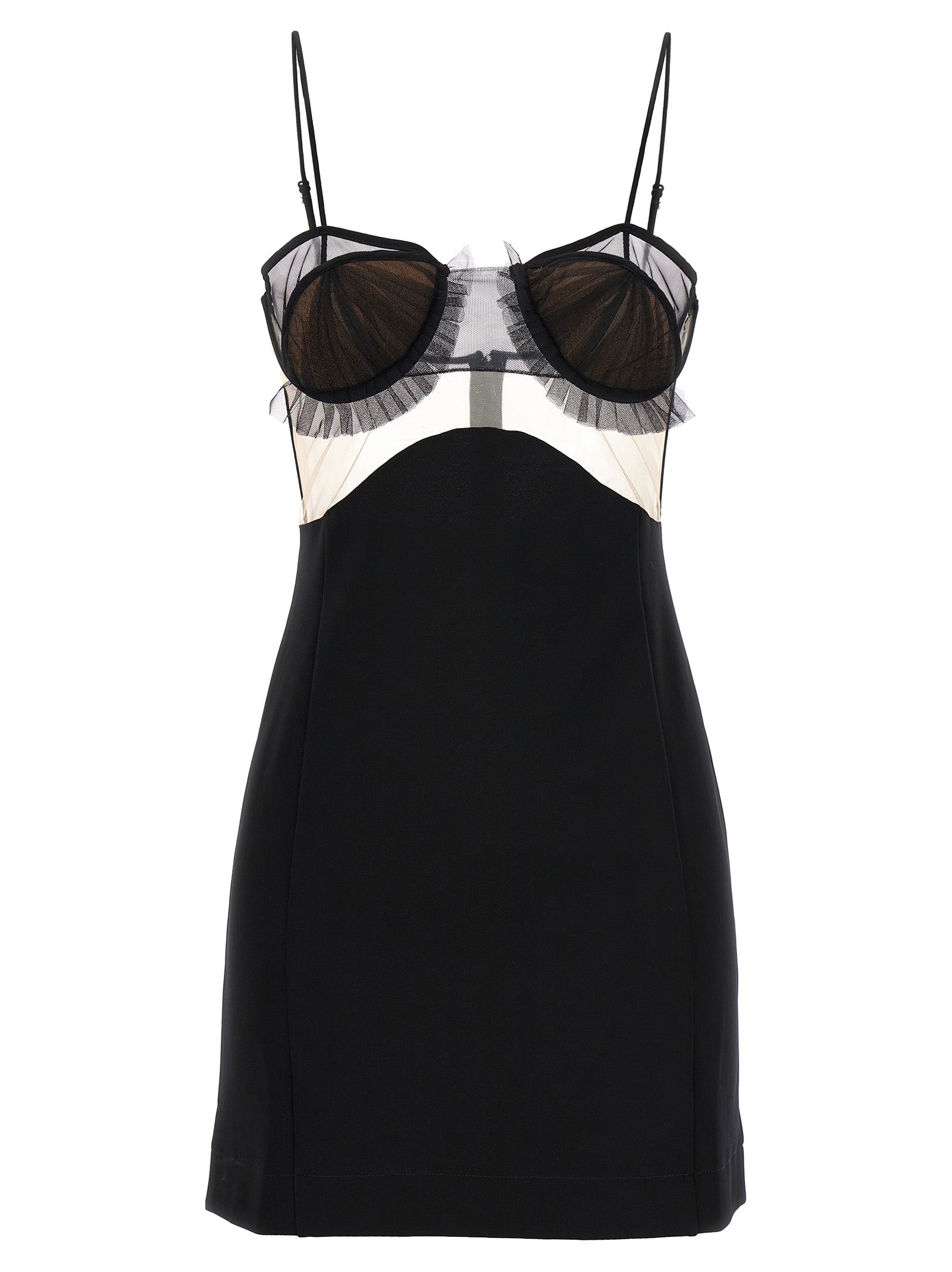 Nensi Dojaka Explosive Flower Dress — Black