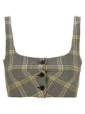 Women's Multicolor Virgin Wool Sleeveles T-Shirt