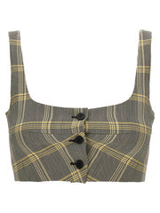 Women's Multicolor Virgin Wool Sleeveles T-Shirt