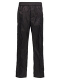 Men's Black Polyamide Casual Pants