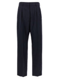 Women's Blue Virgin Wool Pants