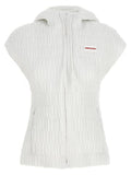 Women's White Polyamide Sleeveless Jacket Clothing