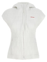 Women's White Polyamide Sleeveless Jacket Clothing