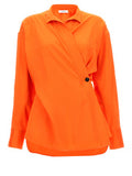Women's Orange Viscose Blouse