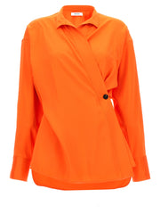 Women's Orange Viscose Blouse