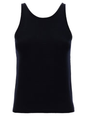Women's Blue Virgin Wool Tank Tops