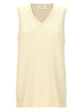 Women's Bicolor Wool Sleeveless Jacket Clothing