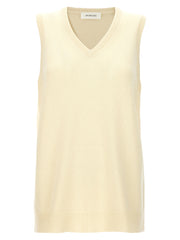 Women's Bicolor Wool Sleeveless Jacket Clothing