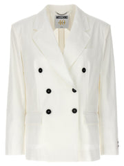 Women's White Cotton Blazer Clothing