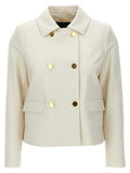 Women's White Virgin Wool Full-Length Jacket Clothing
