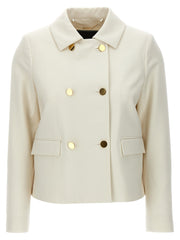 Women's White Virgin Wool Full-Length Jacket Clothing