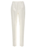 Women's White Acetate Dress Pants