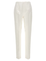 Women's White Acetate Dress Pants