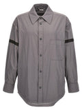 Men's Gray Polyamide Blouse