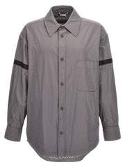 Men's Gray Polyamide Blouse