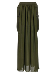 Women's Bicolor Silk Mini Skirt