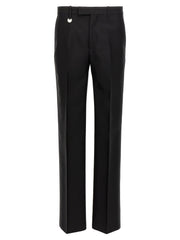 Men's Black Virgin Wool Dress Pants