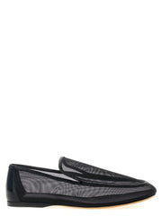Women's Black Polyamide Slip-On Loafers
