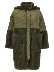 Women's Bicolor Polyester Coat Clothing
