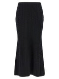 Women's Black Wool Mini Skirt