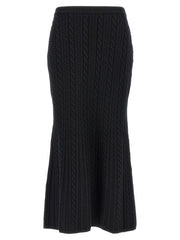 Women's Black Wool Mini Skirt