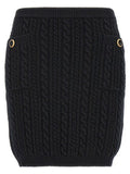 Women's Black Wool Long Skirt