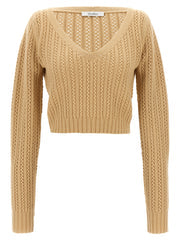 Women's Beige Wool Cardigan Clothing