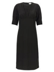 Women's Black Viscose Midi Dress