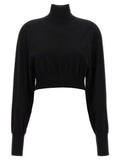Women's Black Virgin Wool Cardigan Clothing